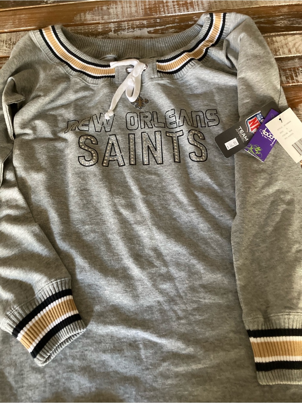 New Orleans Saints Gray Pullover Sweater